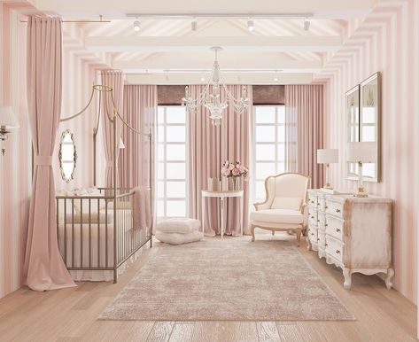 Luxury Baby Room, Cozy Baby Room, Luxury Kids Bedroom, Luxury Nursery, Baby Room Themes, Kids Bedroom Inspiration, Nursery Room Design, Girl Nursery Room