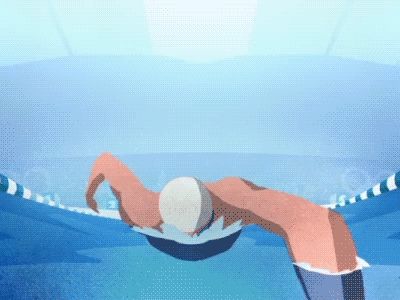 Dribbble - Swim by BLACKMEAL Swimming Animation, Swim Illustration, Exercise Gif, Swimming Gif, Swimming Illustration, Swimming Motivation, Olympic Swimming, Swimming Tips, Go Swimming