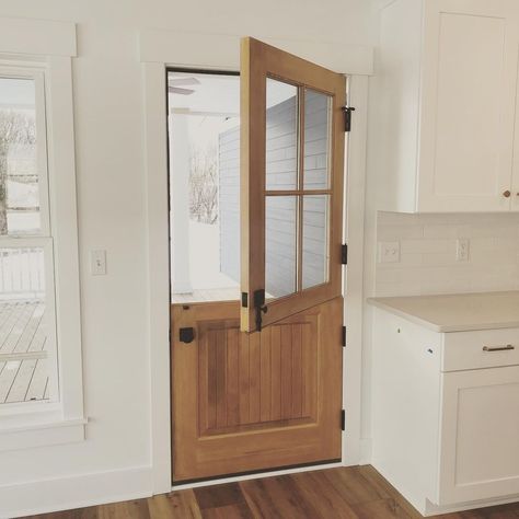 Front Door Next To Kitchen, Internal Dutch Door, Mudroom Dutch Door, Modern Dutch Doors Exterior, Wooden Dutch Door, Mud Room Exterior Door, Laundry Room Dutch Door, Dutch Pantry Door, Front Door Dutch