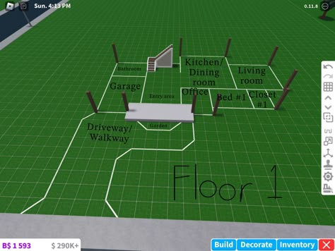 Bloxburg layouts #bloxburg Starter House Layout Bloxburg, House Layouts Bloxburg Small, Bloxburg Layout 1 Story, Blocksburg Layouts, Bloxburg Layout Mansion, Bloxburg House Layouts 2 Story Small, Bloxburg Layouts 2 Story, Bloxburg Blueprints 1 Story, House Layouts Bloxburg 2 Story