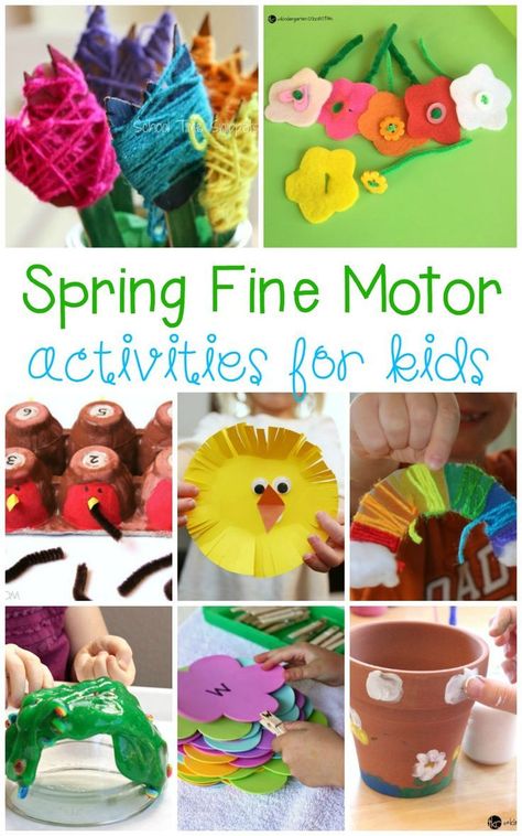 Fine motor skills are essential for the day-to-day tasks we do. Kids will have a blast creating and completing these spring fine motor activities! #finemotor #finemotoractivities #kidscrafts #preschool #kindergarten #spring #kidsactivities Spring Fine Motor Activities, Fine Motor Activities For Toddlers, Motor Activities For Toddlers, Spring Kindergarten Activities, Activities For Spring, Spring Lessons, Spring Kindergarten, Spring Art Projects, Fine Motor Activities For Kids