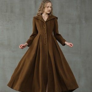 100% Wool Coat, Vintage Coats For Women, Fit And Flare Coat, Hooded Wool Coat, Wool Winter Coat, Longline Coat, Langer Mantel, Thick Wool, My Fair Lady