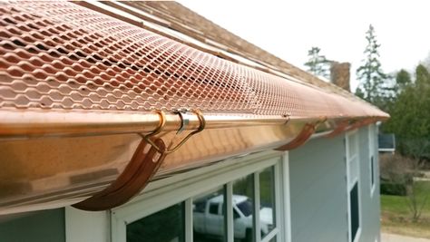 Copper Roof House, Slate Roof Tiles, Diy Exterior, Copper Gutters, Copper Work, How To Install Gutters, Copper Roof, Brown House, List Of Questions