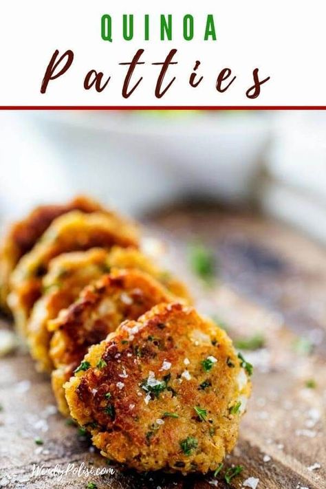 Quinoa Patties, Healthy Paleo Recipes, Vegetarian Meal, Tasty Vegetarian Recipes, Quinoa Recipes, Diet Keto, Delicious Vegetarian, Vegetarian Diet, Empanadas