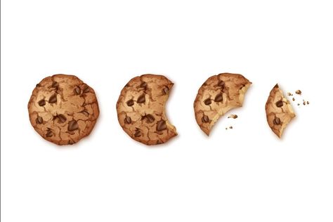 Bitten Chip Cookies #Sponsored , #SPONSORED, #chocolate#chip#cookies#bitten Crumb Dessert, Cookie Drawing, Cake Wallpaper, Yummy Biscuits, Realistic Illustration, Cake Logo Design, Cookie Company, Traditional Cakes, Food Poster Design