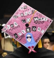 Grease Graduation Cap, Ghostface Graduation Cap, Mean Girls Grad Cap, Beauty School Graduation Pictures, Hannah Montana Grad Cap, Monster High Grad Cap, Y2k Graduation Cap, Mean Girls Graduation Cap, Get In Loser We're Graduating