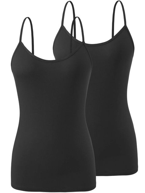 PRICES MAY VARY. 95% Modal, 5% Spandex Imported Pull On closure Machine Wash Lightweight Material: Cami is made of 95% Modal 5% Spandex Feature: Our womens tank tops are adjustable shoulder straps for a customized fit Occasion: This Camisoles & Tanks is well with shirts, jeans,leggings; Fashionable tank tops for women are suitable for workout and casual everyday look and any other occasion Wash Instructions: Machine wash cold; Do not bleach; Dry flat Fit: Allow this sexy and soft camisole to bri Women Camisole, Strap Tank Top, Womens Camisoles, Spaghetti Strap Tank Top, Lounge Lingerie, Womens Cami, Jeans Leggings, Loose Fitting Tops, Tank Top Cami