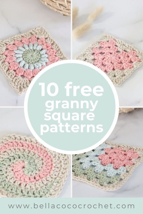 Explore 10 FREE crochet granny square designs on the blog! Written patterns and video tutorials are available. Crochet Practice For Beginners, Granny Square Crochet Pattern Free Printable, 6x6 Granny Square Patterns, Brianna K Designs Crochet, Granny Square Pattern Blanket, Crocheting Granny Squares Beginner, Floral Granny Square Crochet Pattern Free, Crochet Alongs Patterns Free, Diy Granny Square Blocking Station