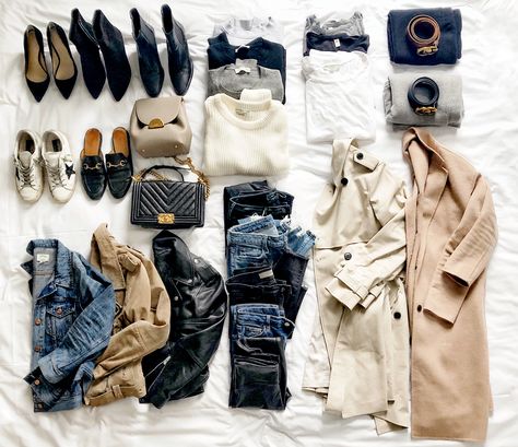 Packing My Capsule Wardrobe for a Long Weekend Vacation | Fashion Jackson Packing Vacation, Capsule Fashion, Minimalist Moda, Classy Yet Trendy, Vacation Fashion, Capsule Wardrobe Essentials, Travel Capsule Wardrobe, Vacation Wardrobe, Minimalist Capsule Wardrobe