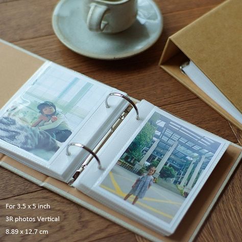 A5 Photo Album, Film Photo Album Ideas, Photo Album Ideas Memories, Minimalist Scrapbook, Wedding Album Scrapbooking, Album Photography, Photo Album Gift, Photo Album Journal, Mini Scrapbooks