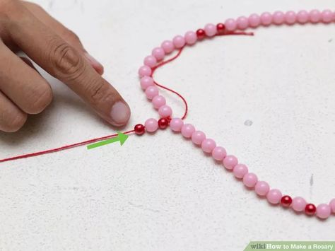 Rosary Making Tutorials, Beaded Rosary Diy, How To Make A Rosary, Diy Rosary Beads, Diy Rosary Necklace, Beading Basics, Make A Rosary, Rosary Ideas, Diy Rosary