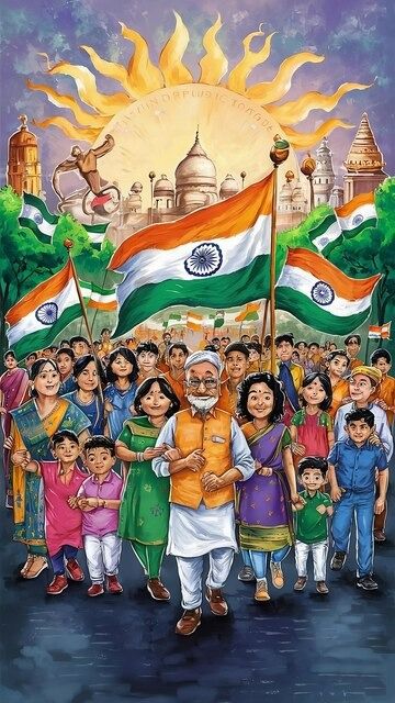 Premium Photo | Vector Illustration of 15th August India Happy Independence Day 15 Agustus India Drawing, Happy Independence Day India Art, Independance Day Creatives, 15 August Independence Day Sketch, Independent Day Drawing 15 August, Independence Day India Painting, 15 August Independence Day Painting, 15 Th August Independence Day, 15th August Independence Day Drawing