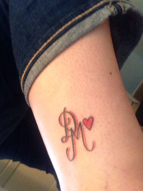 Initials D & M tattoo for my sons D And M Letters Love, M D Tattoo Letter, M And D Tattoo, Dm Tattoo Letter, D And M Logo, Letter D Tattoos, D Name Tattoo, D Tattoo Initial, D Initial Tattoo