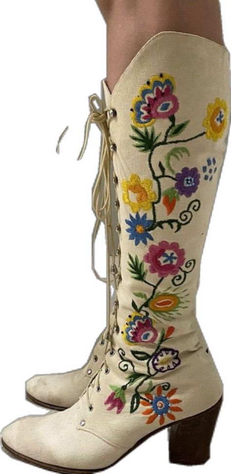 Flower Boots, Floral Boots, 70s Floral, Boots, Floral, Quick Saves