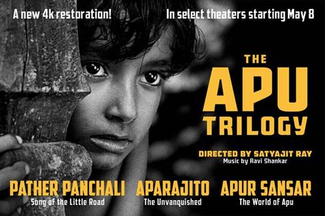 The Apu Trilogy by Satyajit Ray Apu Trilogy, Trilogy Poster, Ray Music, Satyajit Ray, Se Asia, Ultra Hd, Mood Board, India, China