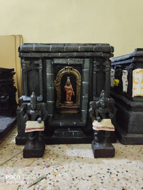 Miniature Sets, Ganpati Picture, Bommala Koluvu, Display Exhibition, Pooja Decor, Ganpati Decoration At Home, Indian Temple Architecture, Banner Design Layout, Ganapati Decoration