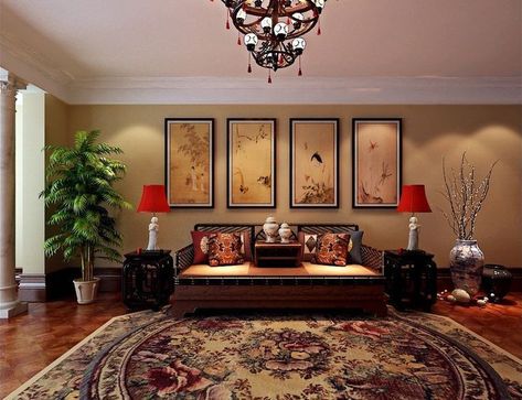 Chinese Culture and Traditional Decorating Interior | Interact China Asian Inspired Living Room, Asian Decor Living Room, Chinese Living Room, Chinese Interior Design, Chinese Style Interior, Chinese Home, Chinese Interior, Rustic Farmhouse Living Room, Chinese Decor