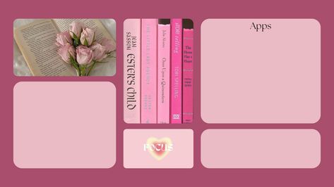 Widget Laptop Wallpaper, Cute Backround Laptop, Laptop Wallpaper Desktop Wallpapers Aesthetic Vintage Pink Pastel, Pink Hp Laptop Wallpaper, Wallpaper Pink For Laptop, Hp Desktop Wallpaper Aesthetic, Wallpaper Backgrounds Notebook, Macbook Wallpaper Organizer Pink, Pink Books Wallpaper