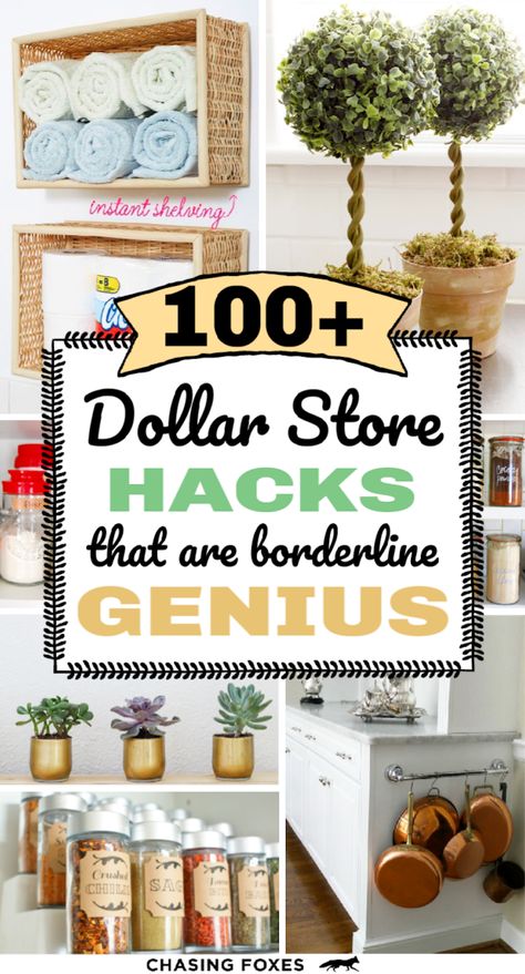 Dollar Tree Home Decor Ideas, Dollar Store Diy Organization, Dollar Tree Hacks, Dollar Store Diy Projects, Store Hacks, Dollar Store Hacks, Diy Dollar Tree Decor, Dollar Store Organizing, Dollar Tree Decor