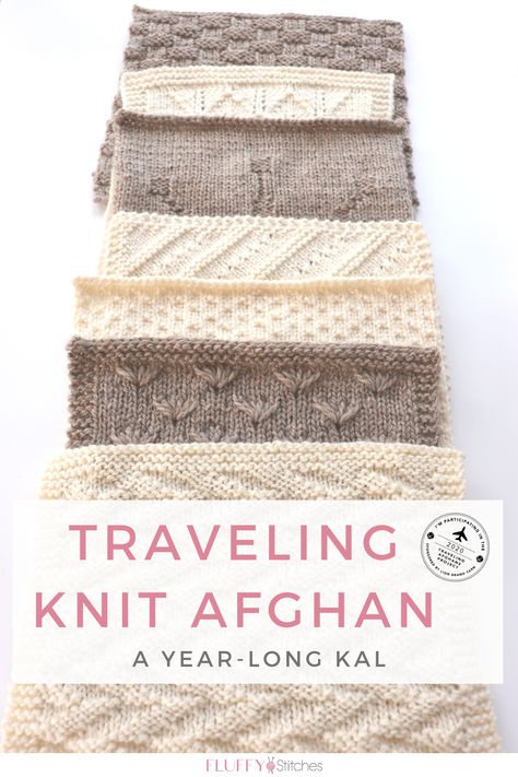 Afghan Square Knitting Patterns Free, Knit Blanket Squares Block Patterns, Traveling Knit Afghan, Afgan Patterns, Traveling Afghan, Knit Afghan Patterns Free, Knitted Squares Pattern, Motifs Afghans, Knitted Squares