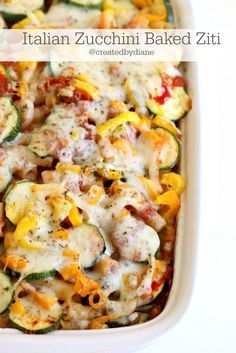 Ziti Vegetarian, Pasta Ziti, Bake Ziti, Zucchini Healthy, Bake Pasta, Casserole Vegetarian, Paleo Casserole, Italian Zucchini, Gf Pasta