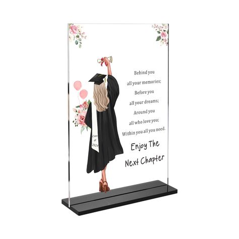 PRICES MAY VARY. ❤2024 Graduation Gifts for Her Women--2024 Graduation Gifts for Her Women---This clear acrylic sign is printed with a beautiful design and inspirational quotes, it makes perfect graduation gifts to encourage graduates don’t be confused about their future and tell them you will always trust and support them. Great college graduation gifts for her, cool high school graduation gifts for her 2024, girl graduation gifts 2024, best graduation gifts for daughter, granddaughter, sister, High School Graduation Decorations, School Graduation Decorations, Girl Graduation, Best Graduation Gifts, Graduation Gifts For Daughter, High School Graduation Gifts, College Graduation Gifts, Desk Sign, 2024 Graduation