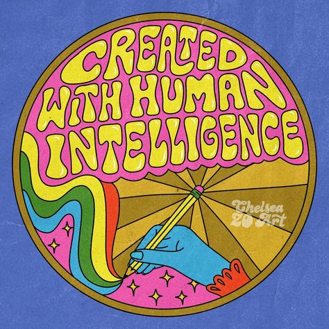 Created with human intelligence. Ask me how many times I had to look up the spelling of “intelligence.” 😅 #hibadge2024 @bethspencerart Illustration | vintage | groovy | 70s | digital Art | creativity | freelance artist | illustrator | hand drawn | hippie | #womenofillustration #womenoftype Hippie Illustration, Funky Illustrations, Human Intelligence, Groovy 70s, Art Creativity, Illustration Vintage, Freelance Artist, Abstract Prints, Ask Me