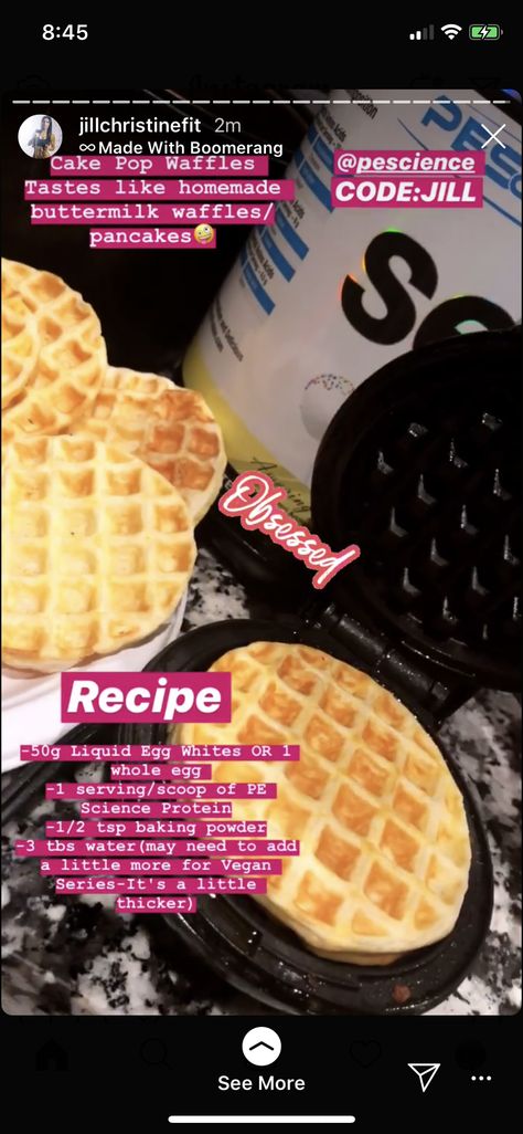 Low Cal Protein Waffles, Protein Waffle Recipe, Baking With Protein Powder, Clean Eating Chicken, Protein Waffles, Bariatric Eating, Low Cal Recipes, Snack Treat, Waffle Recipes