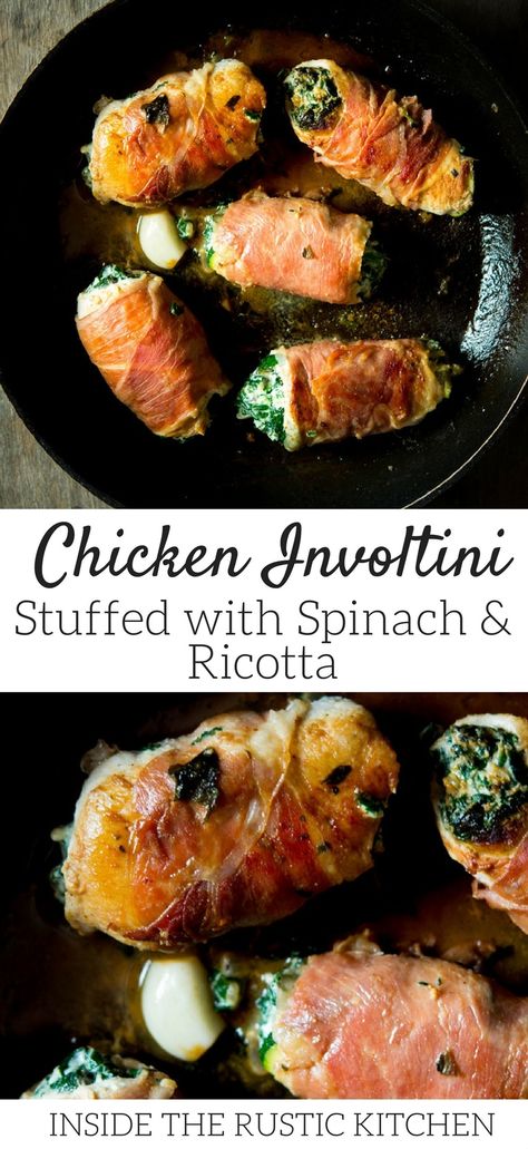 Chicken Involtini, Prosciutto Chicken, Traditional Italian Recipes, Spinach And Ricotta, Italian Dinner Recipes, Traditional Italian Dishes, Spinach Ricotta, Italian Recipes Traditional, Simple Chicken