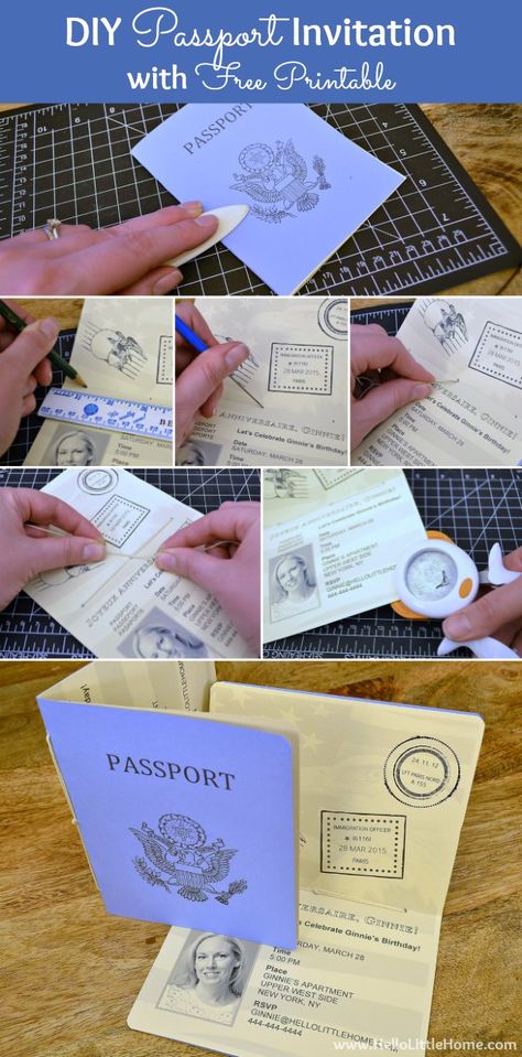 French Themed Party Decorations, Passport Wedding Invitations Template, Diy Passport, Wedding Invitations Template, French Themed Parties, College Degrees, Passport Template, Passport Invitations, Passport Wedding Invitations