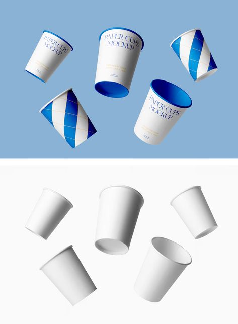 Paper Coffee Cups Mockup 1 Paper Cup Design, Paper Coffee Cups, Cup Mockup, Cafe Branding, Paper Coffee Cup, Coffee Cup Design, Disposable Cups, Cup Design, Paper Cup