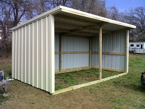 20 Free Lean to Shed Plans Diy Metal Shed, Metal Shed Roof, Slanted Roof, Horse Shed, Shed Blueprints, Loafing Shed, Lean To Shed Plans, Horse Shelter, Storage Buildings