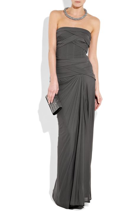 Grey Dress Formal, Amanda Wakeley, Amanda Dress, Strapless Gown, Grey Dress, 20 Pounds, Dress Formal, Simple Elegance, Bandage Dress