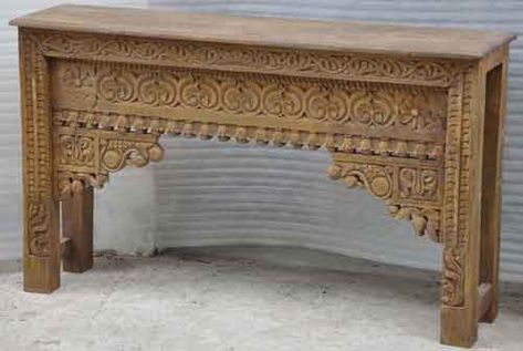 Indian Furniture Traditional, Carved Wooden Animals, Corner Furniture, Elegant Console Table, Antique Beds, Indian Furniture, Carved Furniture, Furniture Antique, Wood Pedestal