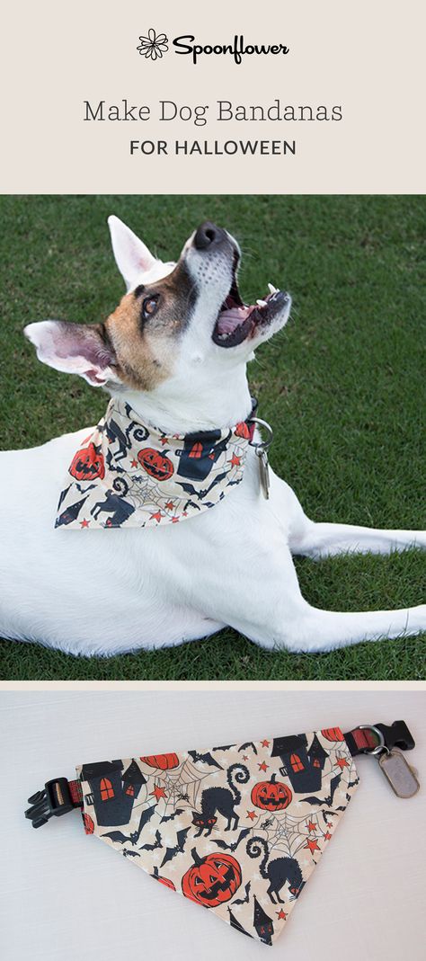 Halloween Dog Collar Diy, Hand Sew Dog Bandana, Dog Neckerchief Pattern, Dog Bandana Pattern Over The Collar Printable Free, How To Make Dog Bandanas Diy Tutorial, Over The Collar Dog Bandana Pattern Free, Handmade Dog Bandanas, Large Dog Bandana Pattern Free, Dog Neckerchief Pattern Free