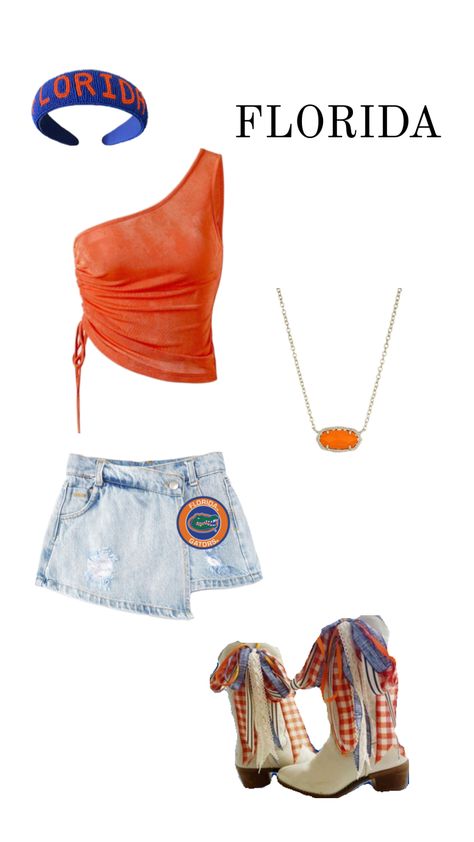 #gameday #gamedayfit #florida Florida Gator Outfits For Women, Uf Gameday Outfit Florida Gators, University Of Florida Gameday Outfit, Uf Game Day Outfit, Uf Gameday Outfit, Uf Tailgate, Auburn Gameday Outfit, Clemson Gameday, Gameday Fits