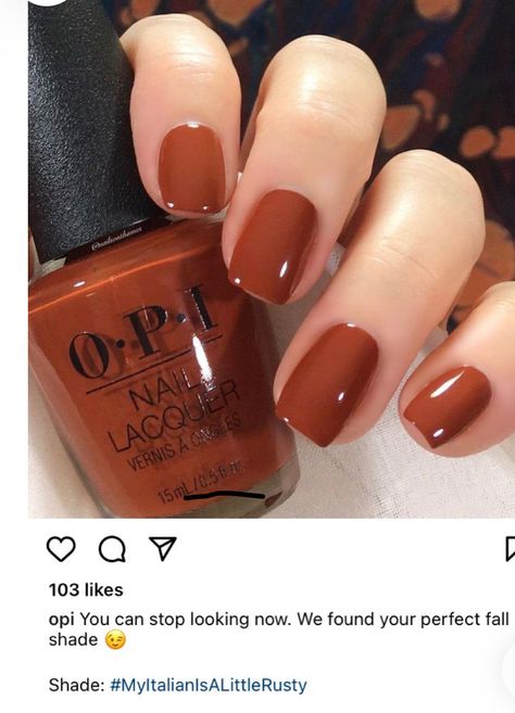 Shellac Nails Fall Autumn, Opi Autumn Colours, September Nail Colors 2024, Barb Nails, Terracotta Nails, Fall Gel Nail Polish, Cute Fall Nail Designs, Autumn Nail Designs, Autumn Nail Art