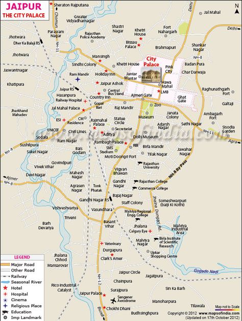 City Palace Jaipur Jaipur Map, Albert Hall Museum Jaipur, Hawa Mahal Jaipur, Middle East Map, City Palace Jaipur, Jaipur City, Jaipur Travel, Hawa Mahal, Jantar Mantar