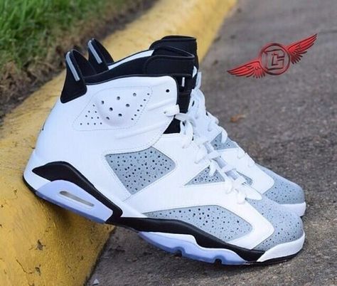 White cement custom 6's Buty Jordan, Zapatillas Jordan Retro, Обувь Air Jordan, Retro 6, Jordan Shoes Girls, Shoes Sneakers Jordans, Timberlands, Fresh Shoes, Nike Free Shoes