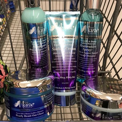 Finally found the new Mane Choice Tropical Moringa line at my local Walmart. I got the shampoo, mask, restorative spray, sealing cream and braid out glaze. Hair Grease, Mane Hair, Natural Hair Care Products, Grease Hairstyles, The Mane Choice, Natural Hair Growth Tips, Tree Braids, Clear Healthy Skin, Hygiene Tips