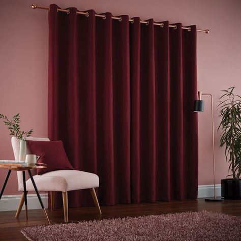 Entrance Room Decor, Maroon Room, Maroon Living Room, Maroon Bedroom, Maroon Curtains, Burgundy Bedroom, Dining Room Wall Color, Burgundy Curtains, Modern Cupboard Design