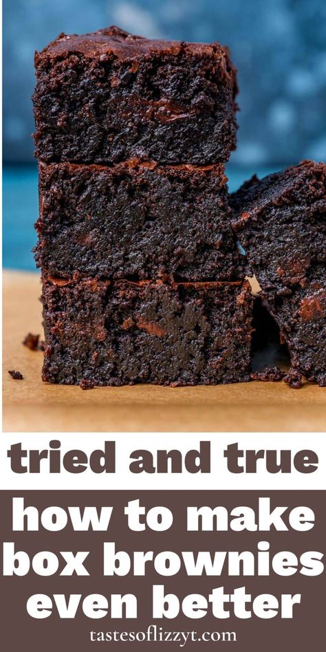 Sometimes life calls for a shortcut. This article will give you the top secrets on how to make boxed brownies better than homemade. How To Fancy Up Box Brownies, Brownies From Box Made Better, Elevate Box Brownies, Boxed Brownies Better Ideas, Best Brownies From A Box Recipes, Box Brownie Recipes Improve, Make Box Brownies Better, Box Brownies Better, Boxed Brownies Better