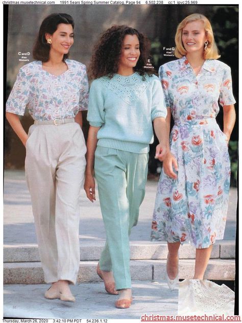 1991 Sears Spring Summer Catalog, Page 94 - Christmas Catalogs & Holiday Wishbooks 90s Fashion Catalog, Fashion 1990s, 90s Fashion Women, Fashion Design Patterns, 80s And 90s Fashion, 90's Fashion, 1990s Fashion, Century Clothing, Fashion Catalogue