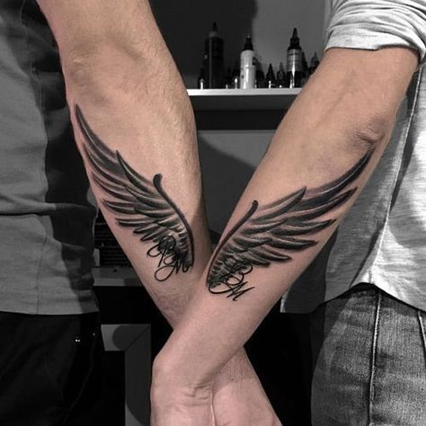 Skull Couple Tattoo, Matching Love Tattoos, Infinity Tattoos For Couples, Jing Y Jang, Unique Infinity Tattoo, Infinity Couple Tattoos, Couple Tattoo Ideas, Wife Tattoo, Best Couple Tattoos