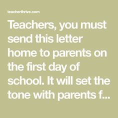 First Day Of School Teacher, First Day Of School Activities, 4th Grade Classroom, 3rd Grade Classroom, Letter To Parents, Middle School Classroom, Teaching Middle School, Beginning Of The School Year, Teacher Organization