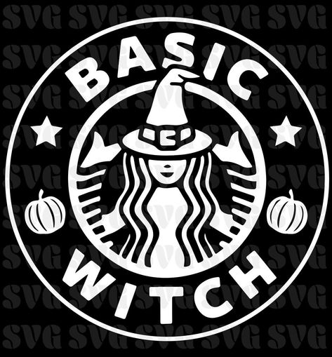 Witch Png, Starbucks Svg, Witch Svg, White Halloween, Basic Witch, Halloween Svg, Svg Cricut, Cricut Silhouette, Silhouette Cameo