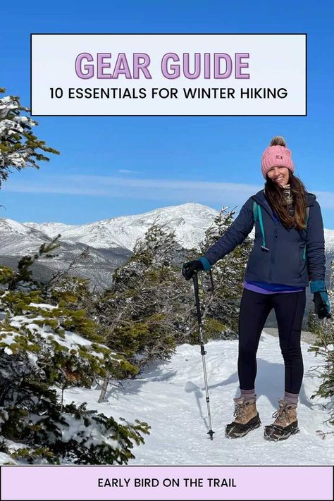 Embrace Winter Adventures! Gear up with confidence for your snowy escapades with my Winter Hiking Gear Guide. From insulated layers to microspikes, this blog post has curated the top 10 must-have items to make your winter hiking experience a safe and enjoyable one. Don't let the cold weather deter you from exploring the beauty of nature during the winter months. Click the link to discover the gear that will elevate your winter hiking journey to new heights! Cold Weather Hiking Gear, Hiking Snow Outfit, Women’s Winter Hiking Outfit, Hiking In Cold Weather Outfit, Winter Hike Outfit Cold Weather, Snow Hiking Outfit Women, Winter Hiking Essentials, Trekking Outfit Women Mountain Winter, Winter Hiking Outfit Women Cold Weather