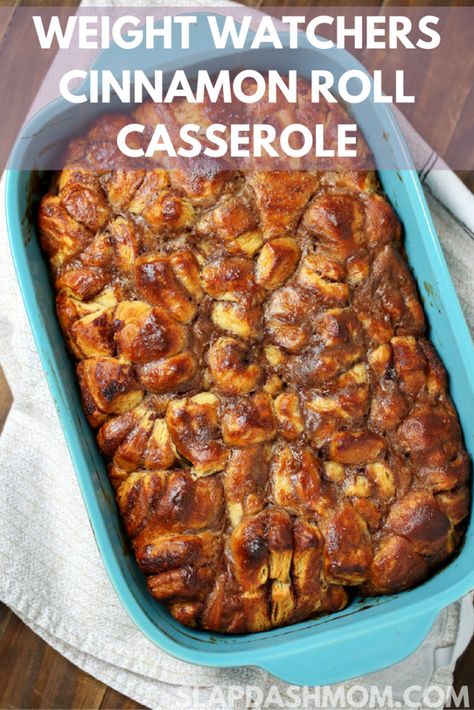 Weight Watchers Casserole, Weight Watcher Desserts, Plats Weight Watchers, Cinnamon Roll Casserole, Weight Watchers Recipes Desserts, Weight Watchers Breakfast, Ww Desserts, Weight Watchers Desserts, Weight Watchers Diet