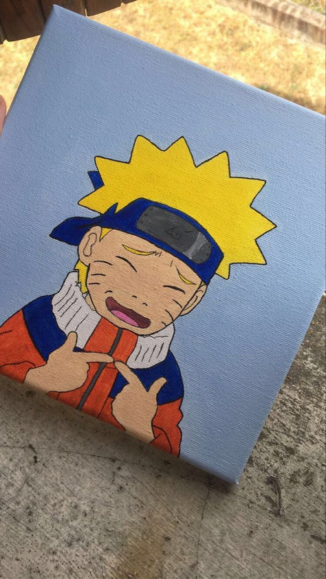 My hope is to share my knowledge with you so you too can expand your love for the arts. Thank you for your interest! Small Anime Paintings, Naruto Anime Painting, Anime Painting Easy, Naruto Painting Ideas On Canvas, Naruto Canvas Painting, Simple Anime Painting, Anime Paintings Canvases, Naruto Canvas, Tie Tutorial