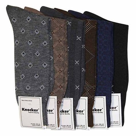 Knocker Men's Assorted 6 Pack Designed Dress Socks Size 10-13 at Amazon Men’s Clothing store: Mens Pattern, Mens Socks Fashion, Socks Style, Luxury Socks, Argyle Socks, Work Socks, Mens Dress Socks, Sock Packs, Over The Knee Socks